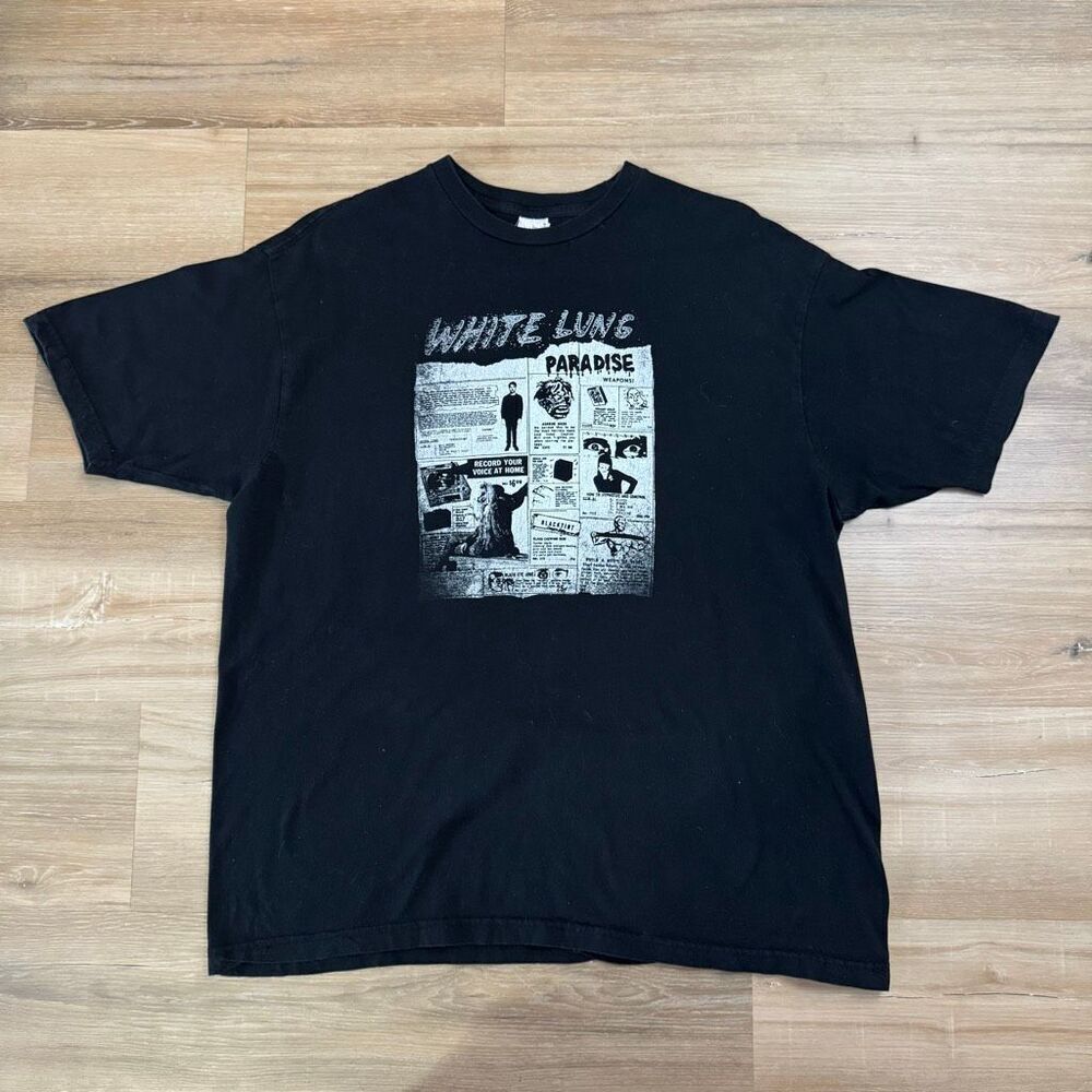 White Lung Official Merchandise Black Crewneck Shirt Size XL Canadian Punk Rock